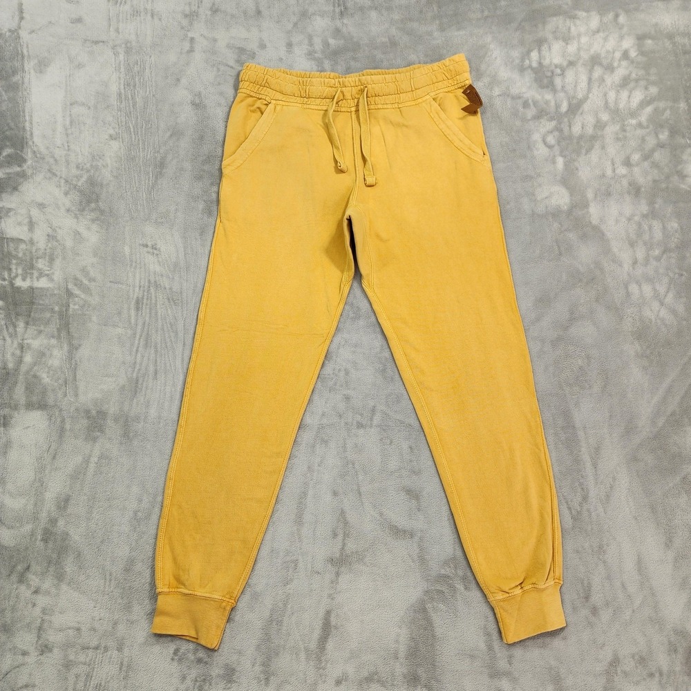 NEW Lane Seven Pants Mens L Yellow French Terry Jogger Sweatpants‎ Vintage Wash